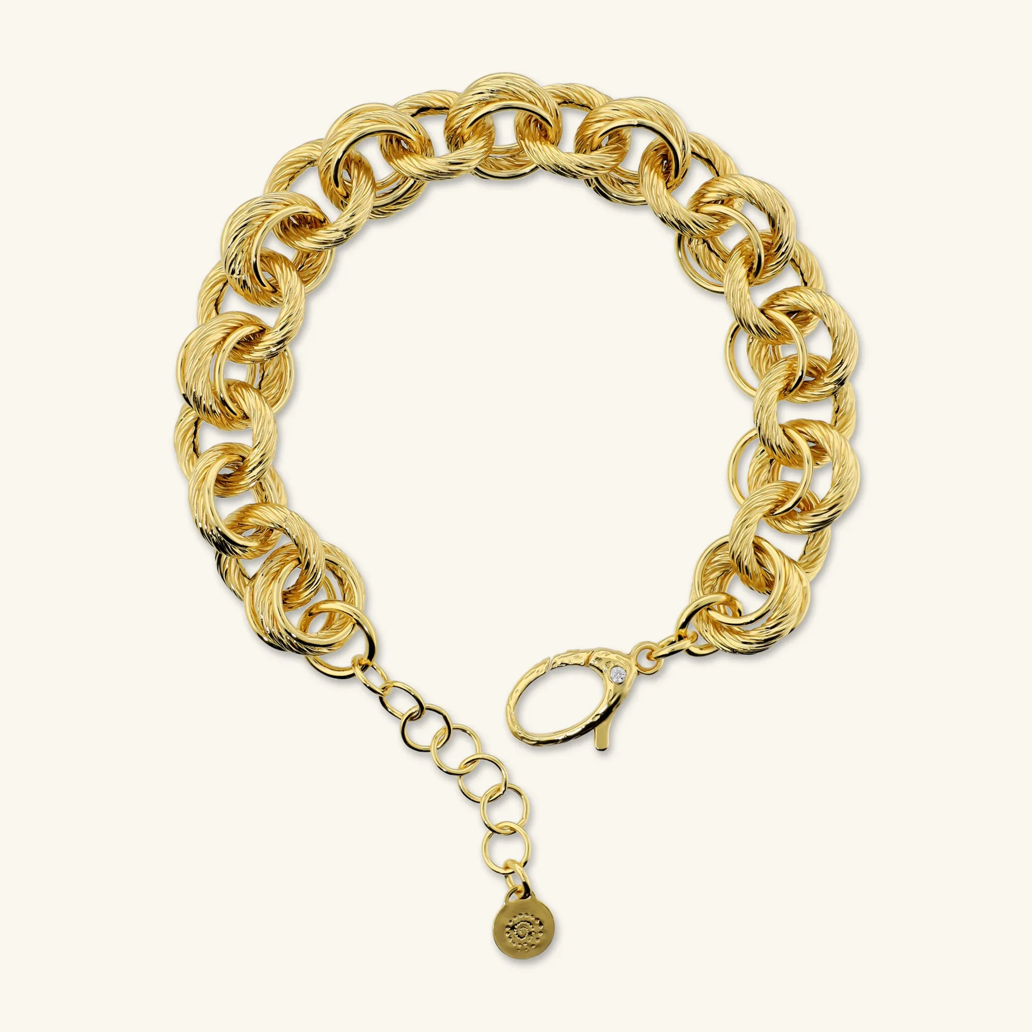 Bracciale Donna Etrusca Maglia ad Anelli Lavorata 