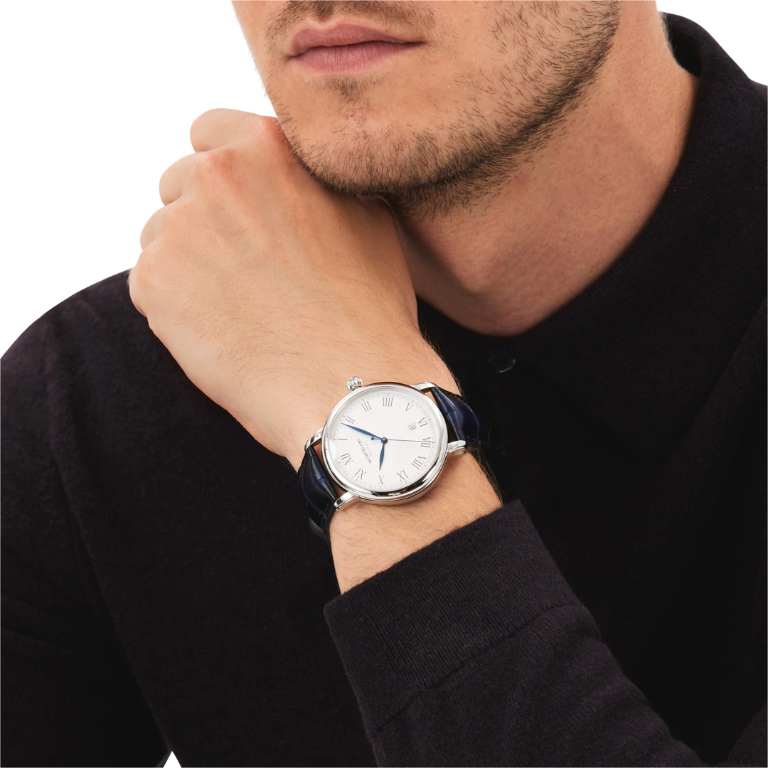 Orologio Uomo Montblanc Star Legacy Automatic Date con Quadrante Bianco 42 mm