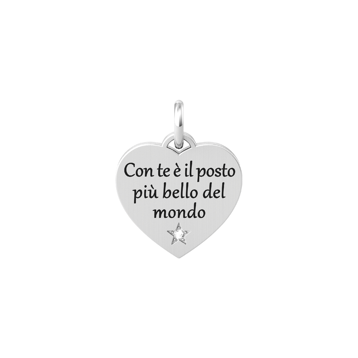 Ciondolo Donna Kidult Love Cuore Con Te è il Posto più Bello del Mondo 