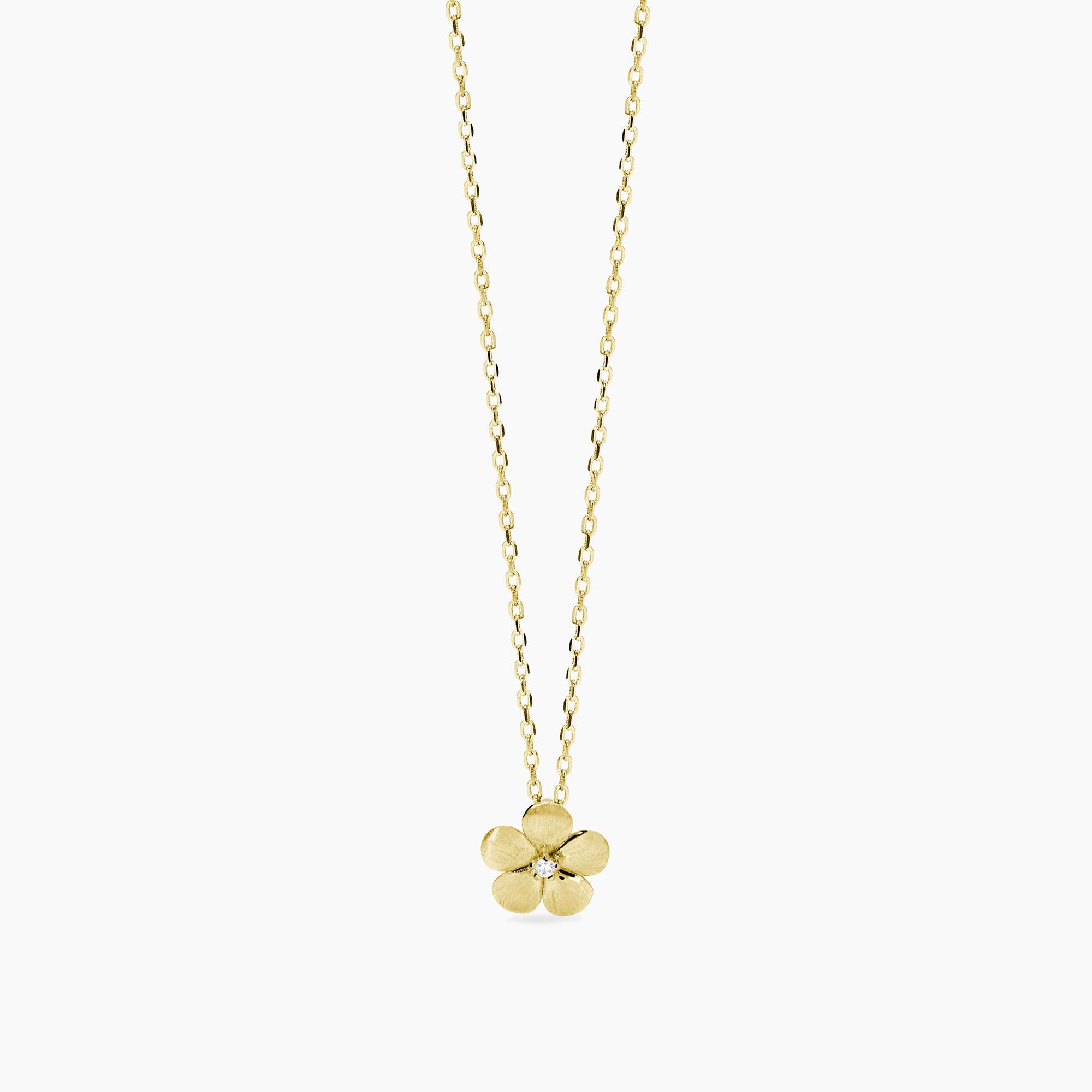 Collana Donna Mabina Maledetta Primavera con Fiore in Argento Dorato 
