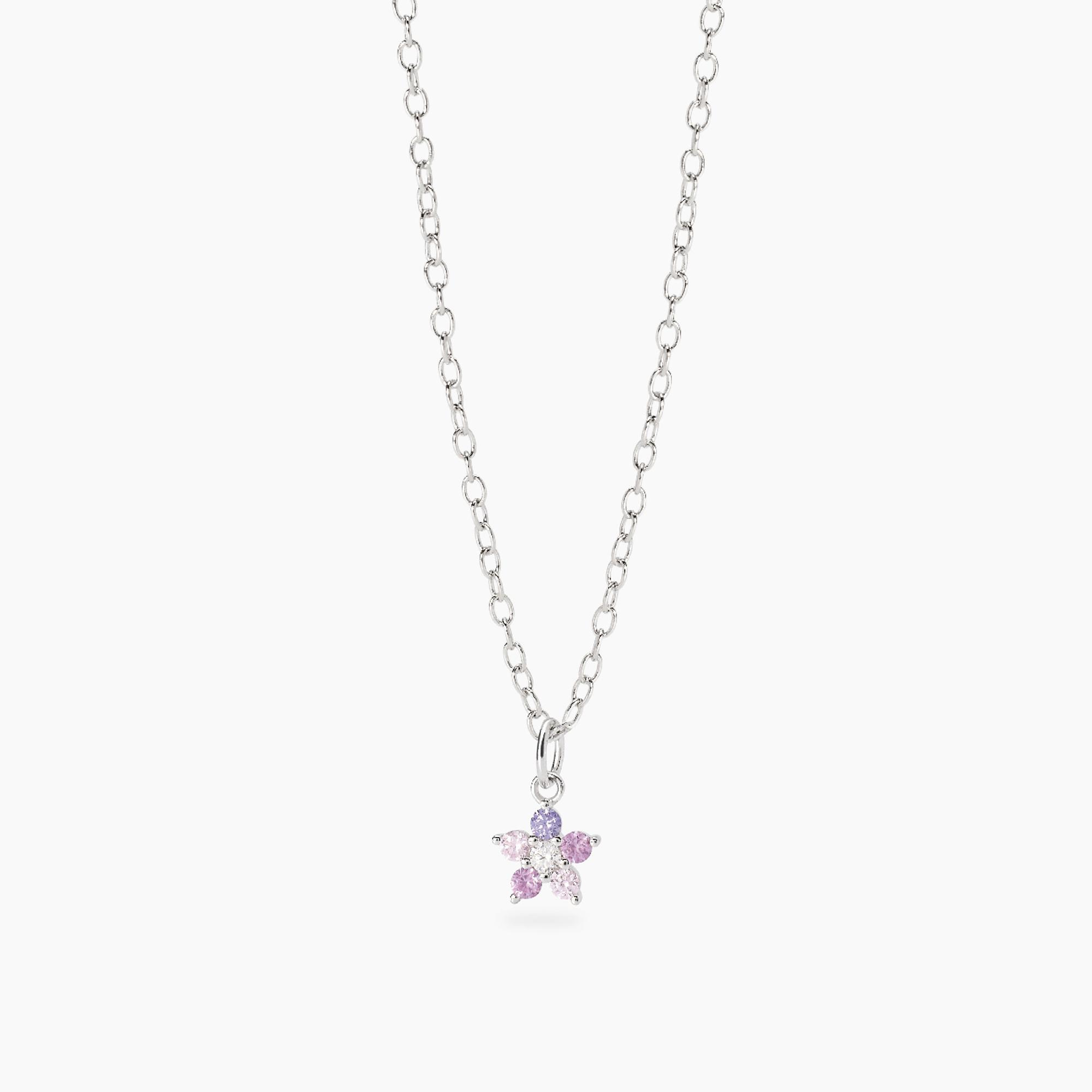 Collana Bambina Mabina Fun Flower con Fiore Rosa