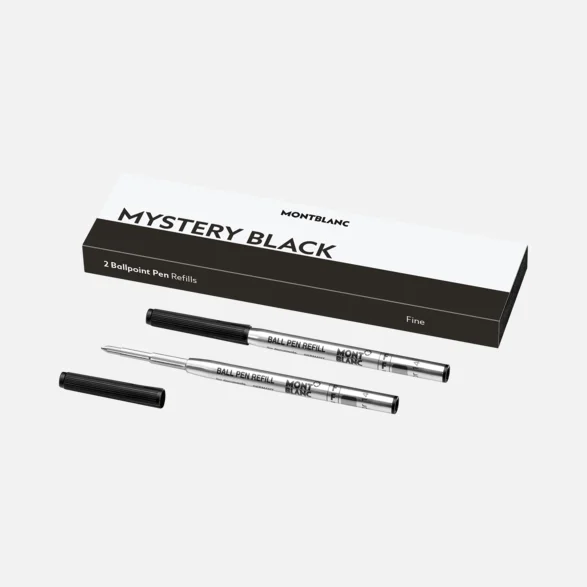 2 Refill Montblanc per Penna a Sfera Fini, Mystery Black (Nero)