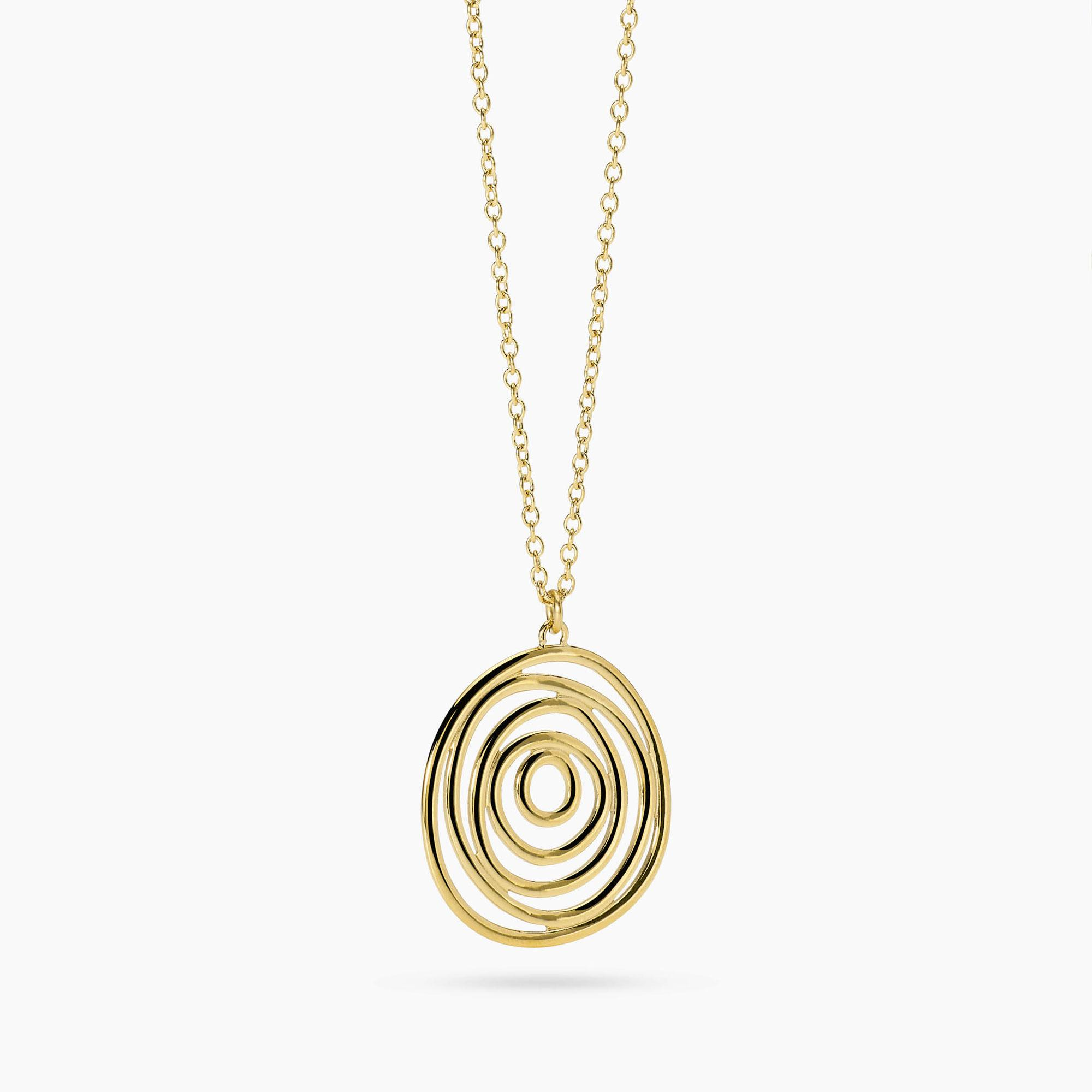 Collana Dorata Donna Kidult con Pendente Vortice