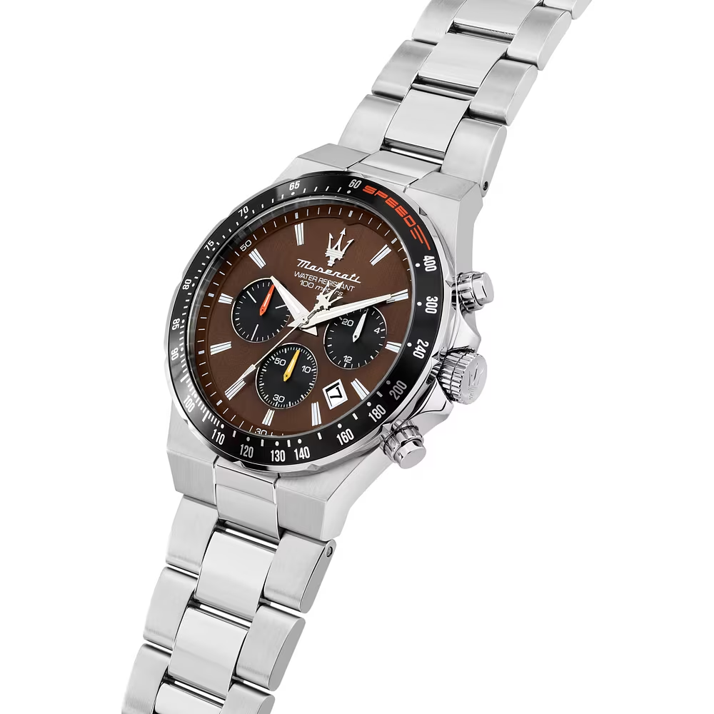 Orologio Uomo Maserati Sfida Cronografo al Quarzo con Quadrante Marrone 41 mm