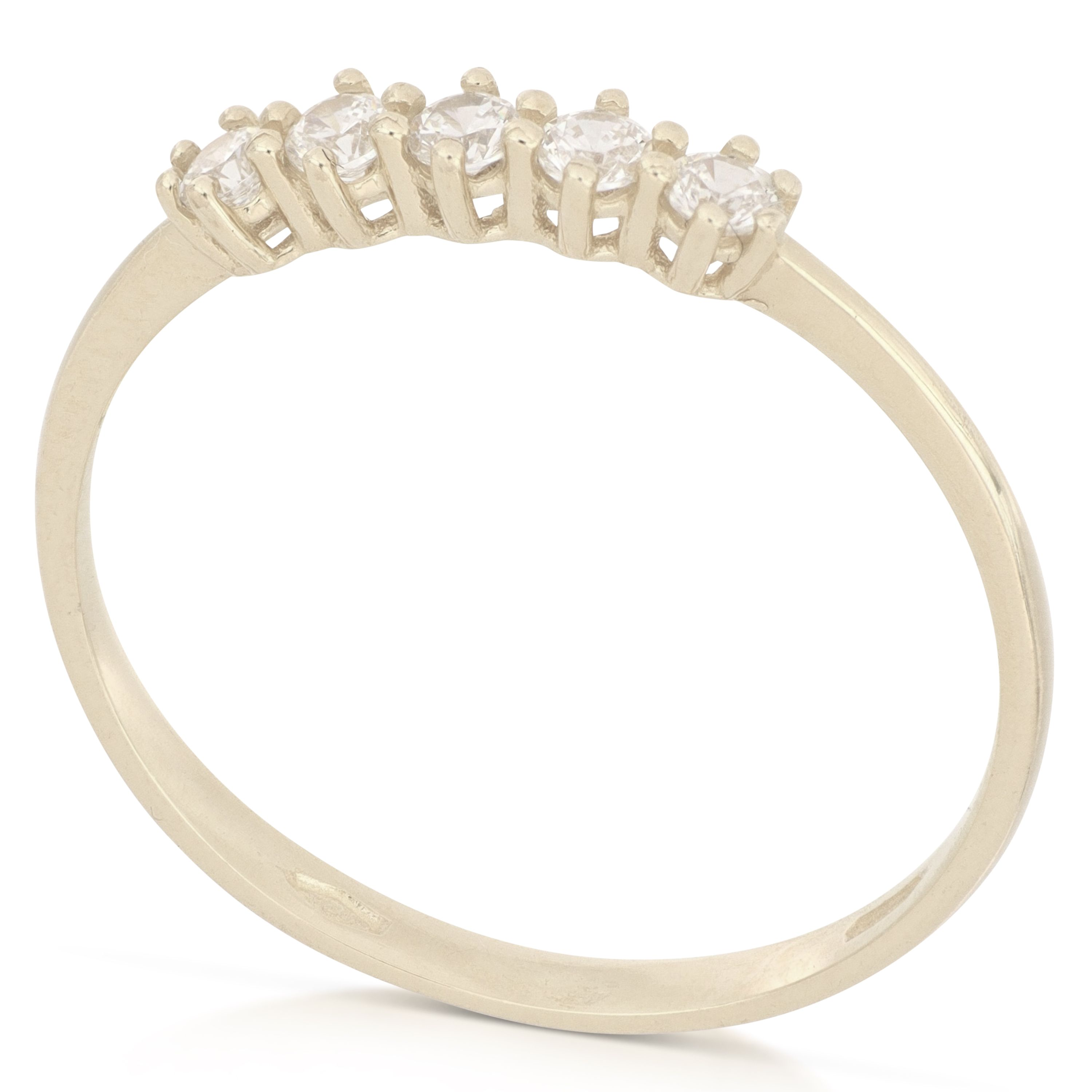 Anello Tondo Gioielli in oro 18kt Modello Veretta 5 pietre