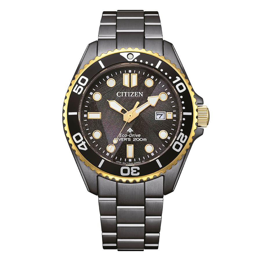 Orologio Uomo Citizen Diver's Eco Drive 200 mt con Quadrante Nero 40 mm 