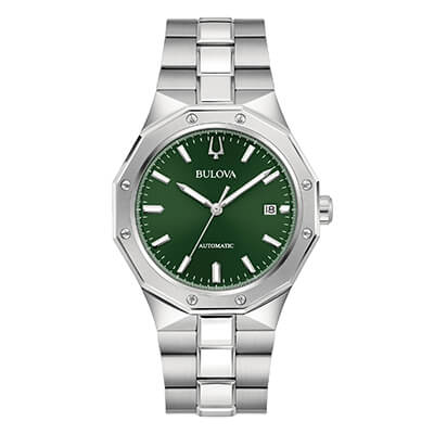 Orologio Uomo Bulova Octagon Automatic con Quadrante Verde 40 mm 