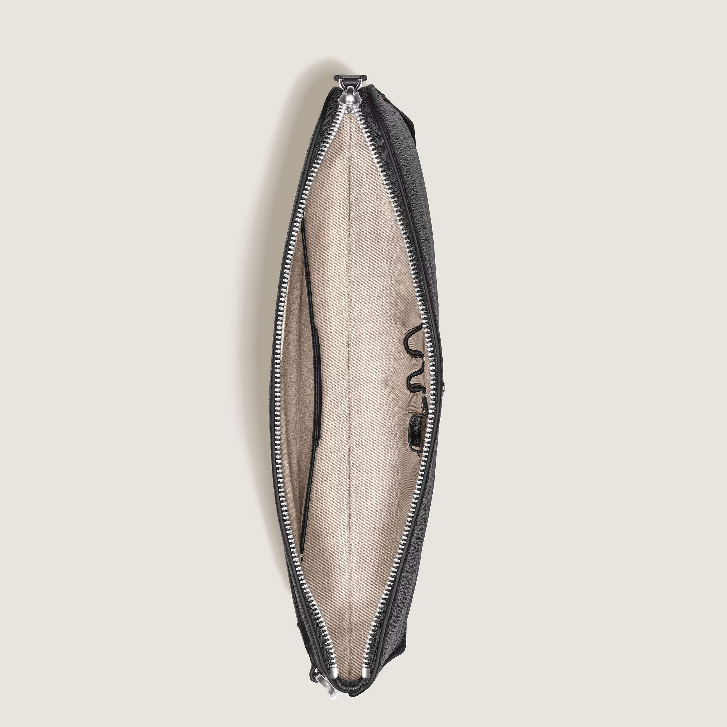 Pochette Montblanc in Pelle con Grana Nera