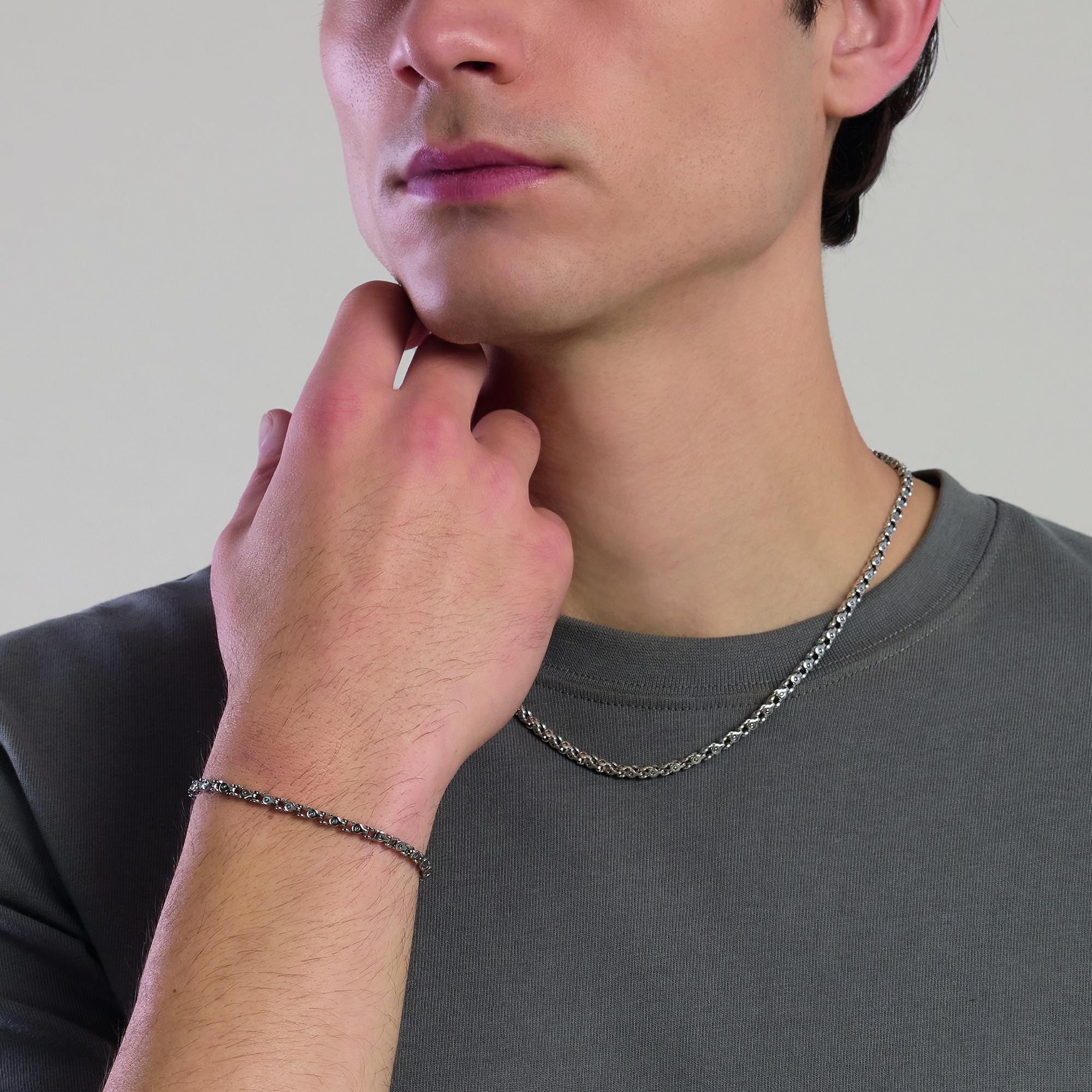 Bracciale Uomo Kidult in Acciaio con Catena Fantasia 