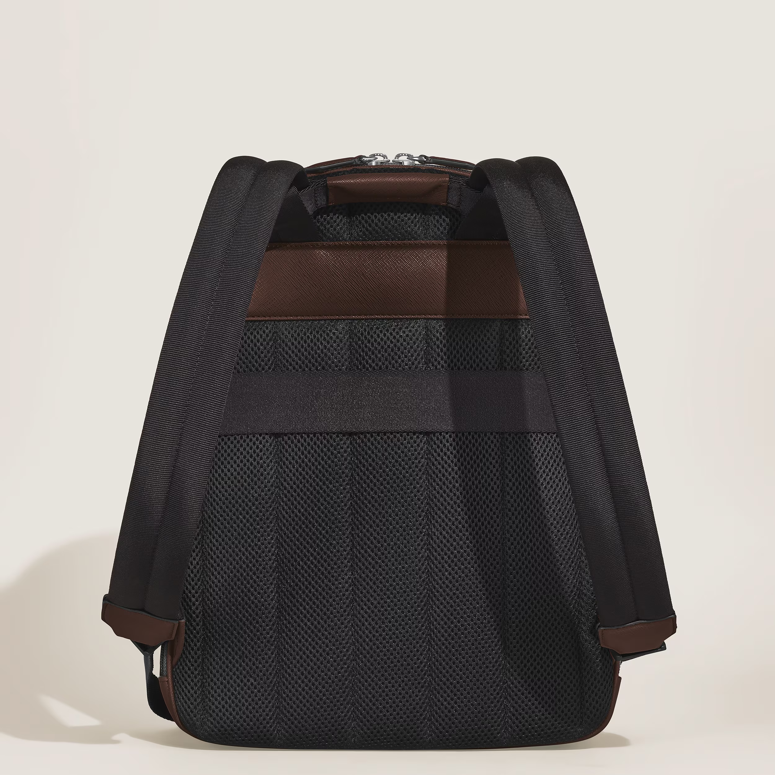 Zaino Modello Medio Montblanc con 3 Compartimenti in Pelle Sartorial Marrone