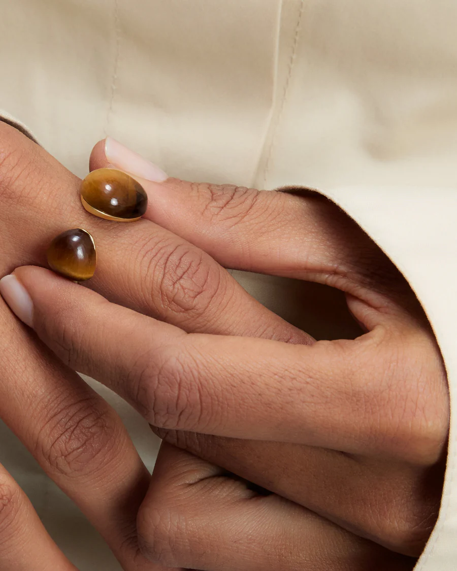 Anello Donna Pdpaola Gravity in Occhio di Tigre 