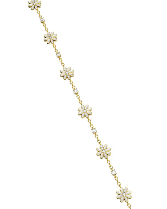 Bracciale Donna Amabile Marjorie Regolabile Dorato con Margherite 