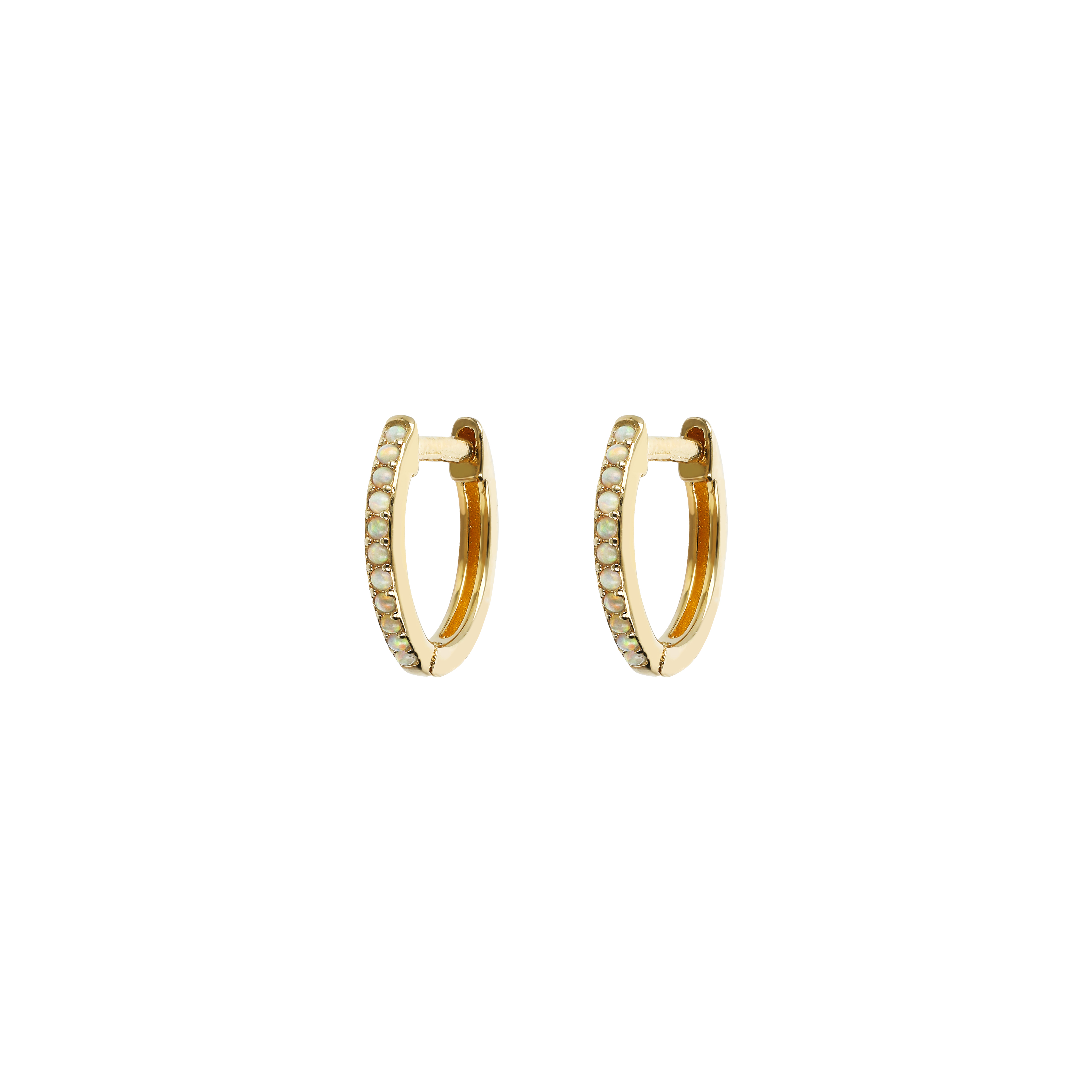 Orecchini Donna a Cerchio Diamantati Placcati Oro o Argento