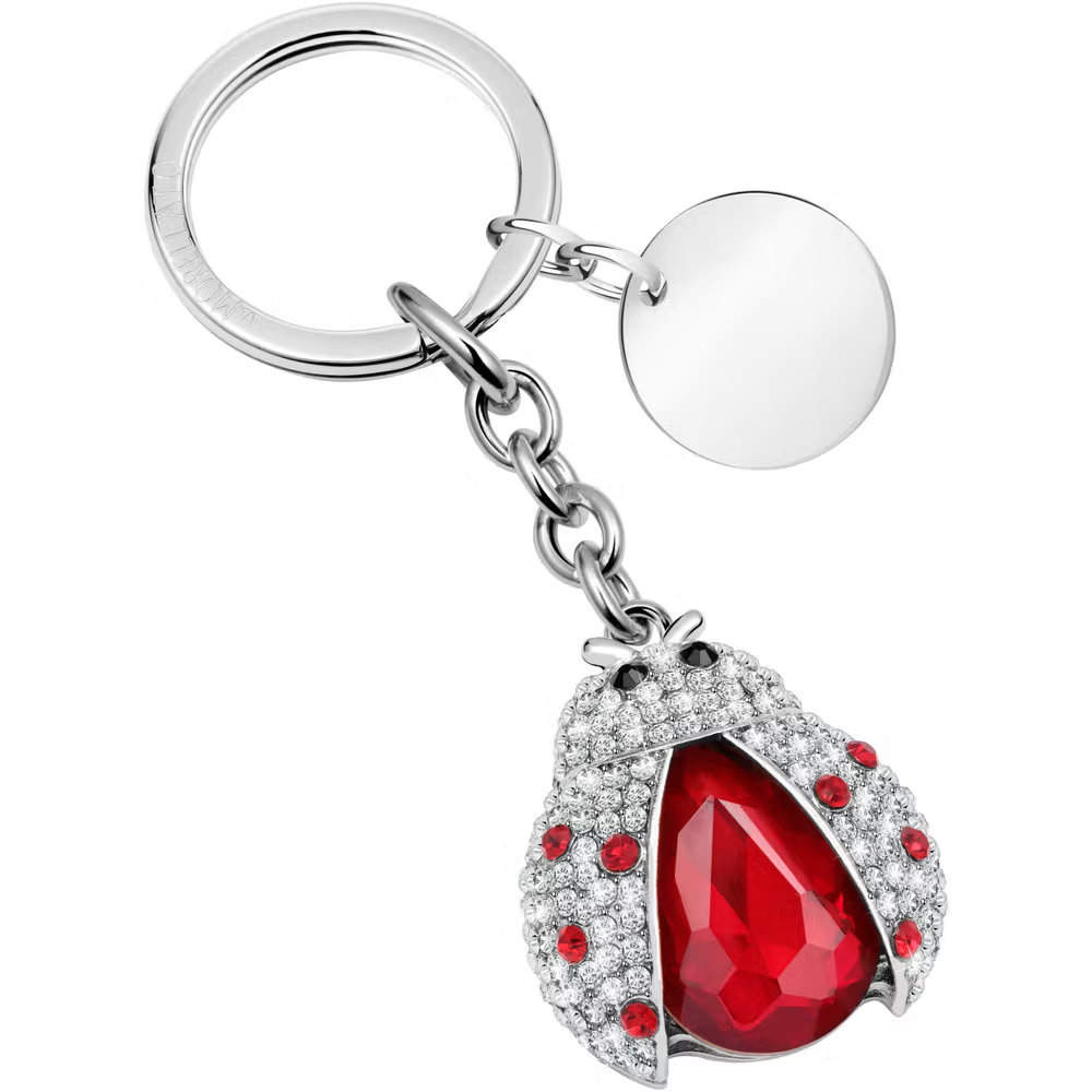 Portachiavi Morellato Magic Coccinella con Zirconi Rossi 