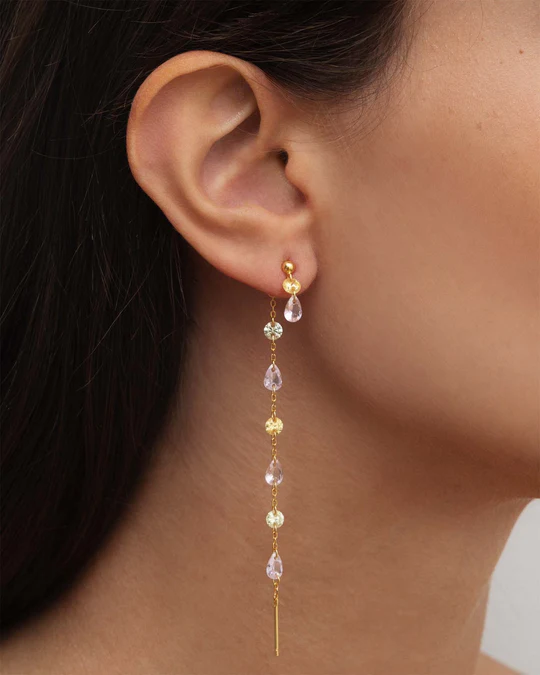 Orecchino Donna Amabile Charmi Warm Gaze Dorato con Punto Luce Pendente 