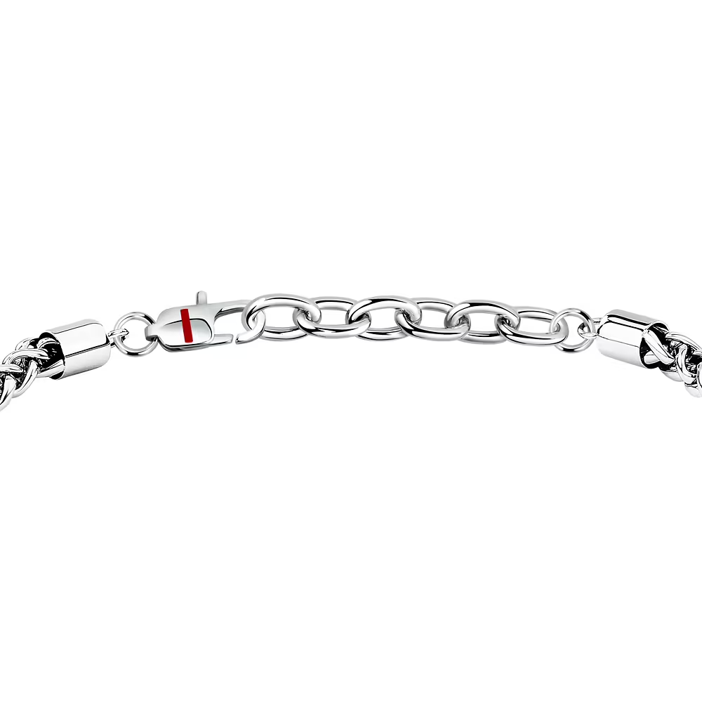 Bracciale Uomo Sector a Catena con Dettagli Neri in Acciaio