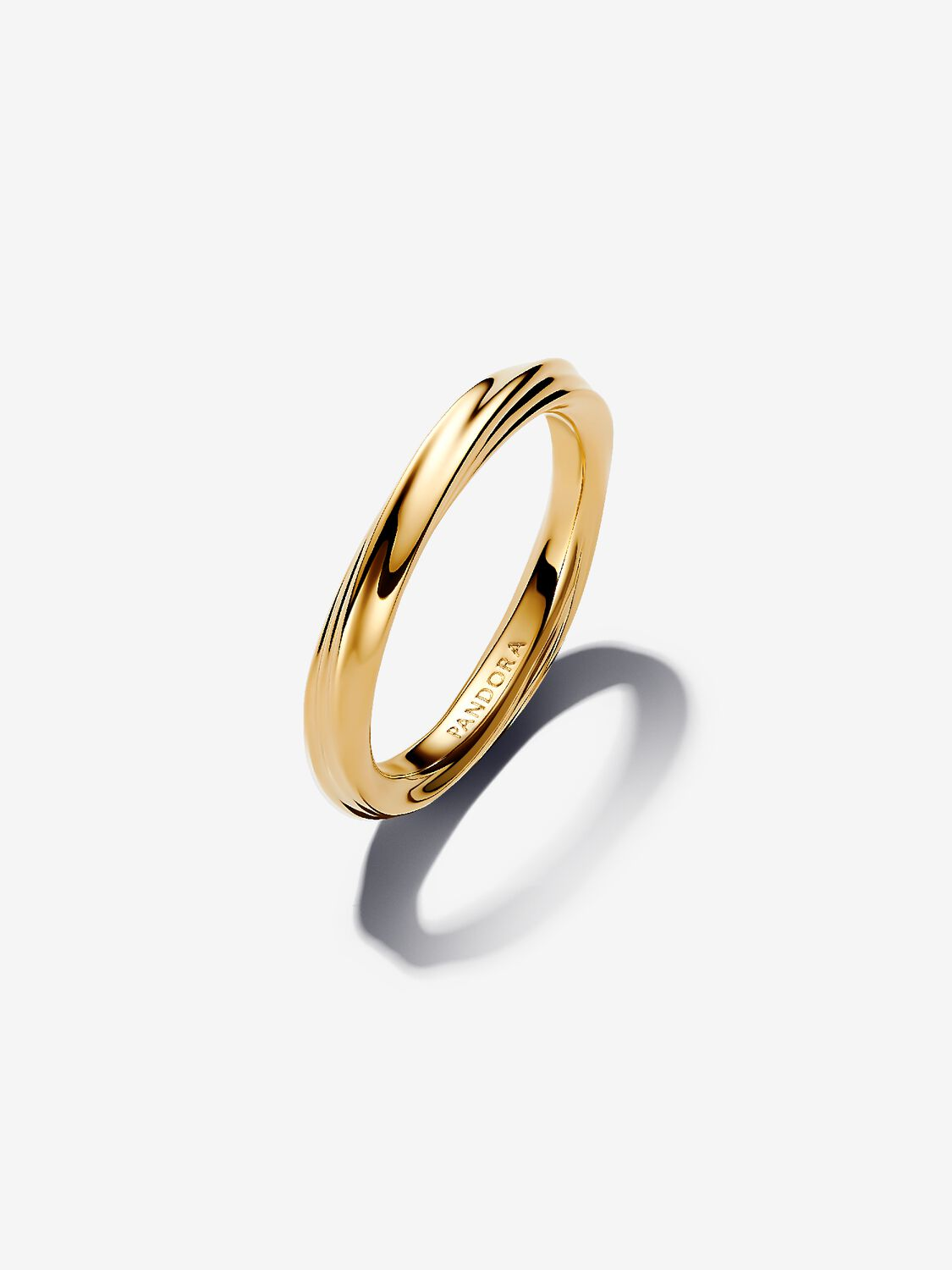 Anello Pandora Linea Avvolgente Placcatura in Oro 14k Misura 52