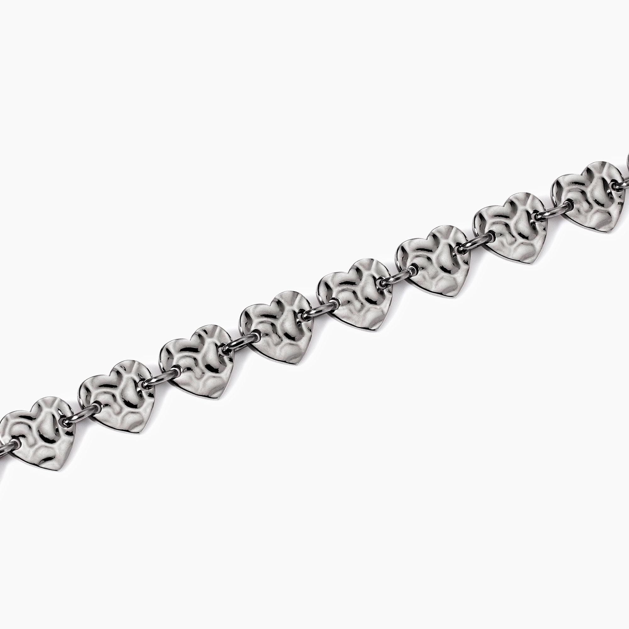 Bracciale Donna Kidult con Cuori Effetto Martellato 