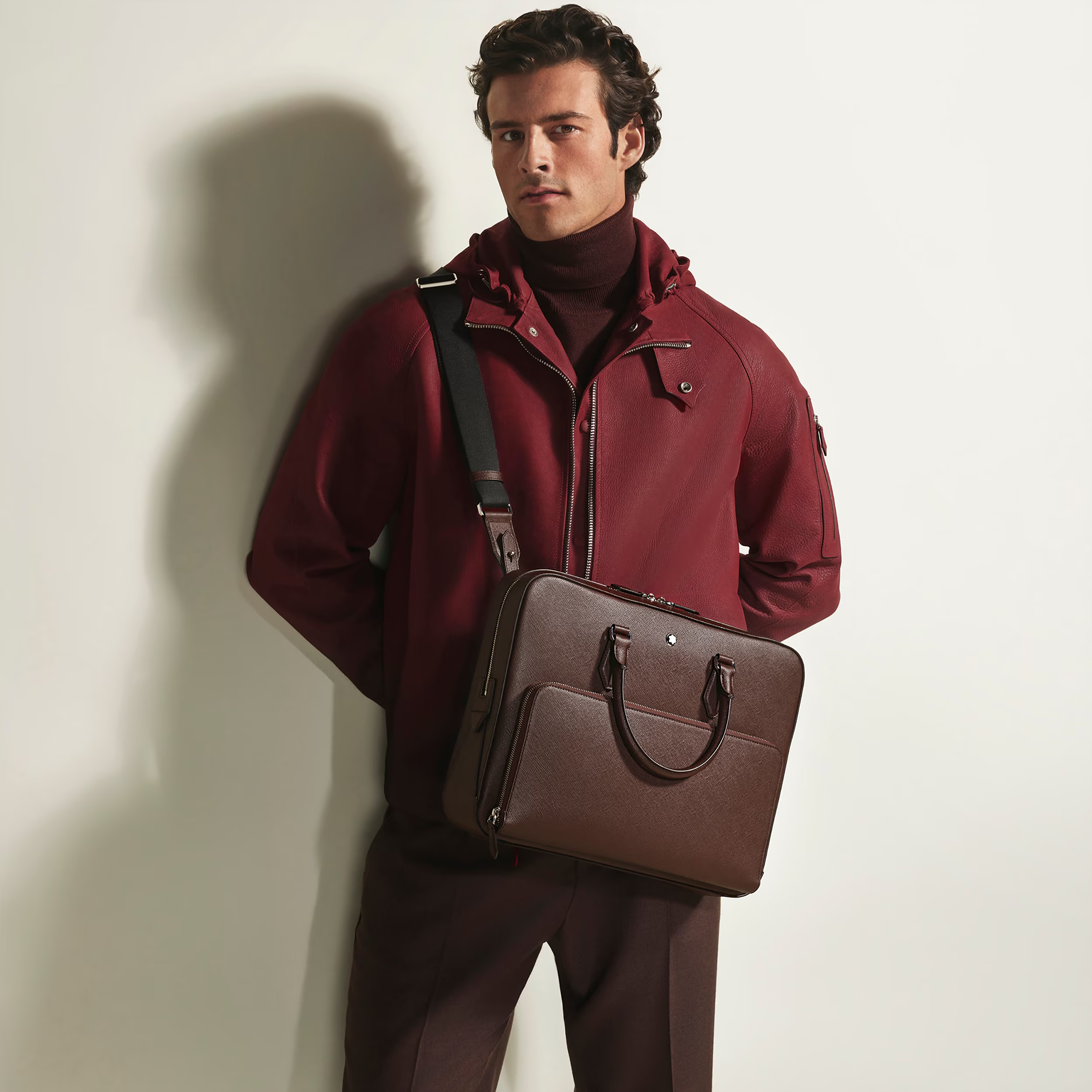 Portadocumenti Modello Medio Montblanc con Tasca in Pelle Sartorial