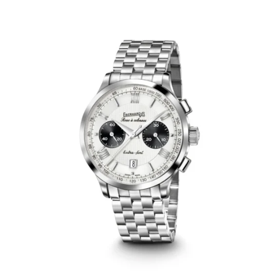 8613_155429_30188241164.bmp Orologio Uomo Eberhard Extra-Fort Grande Taille Automatico con Quadrante Bianco 41 mm