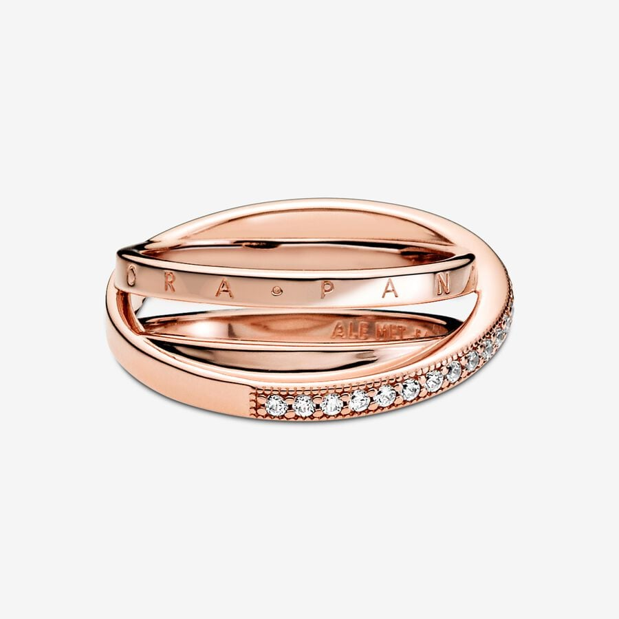 Anello Pandora Linee Intrecciate  Misura 58
