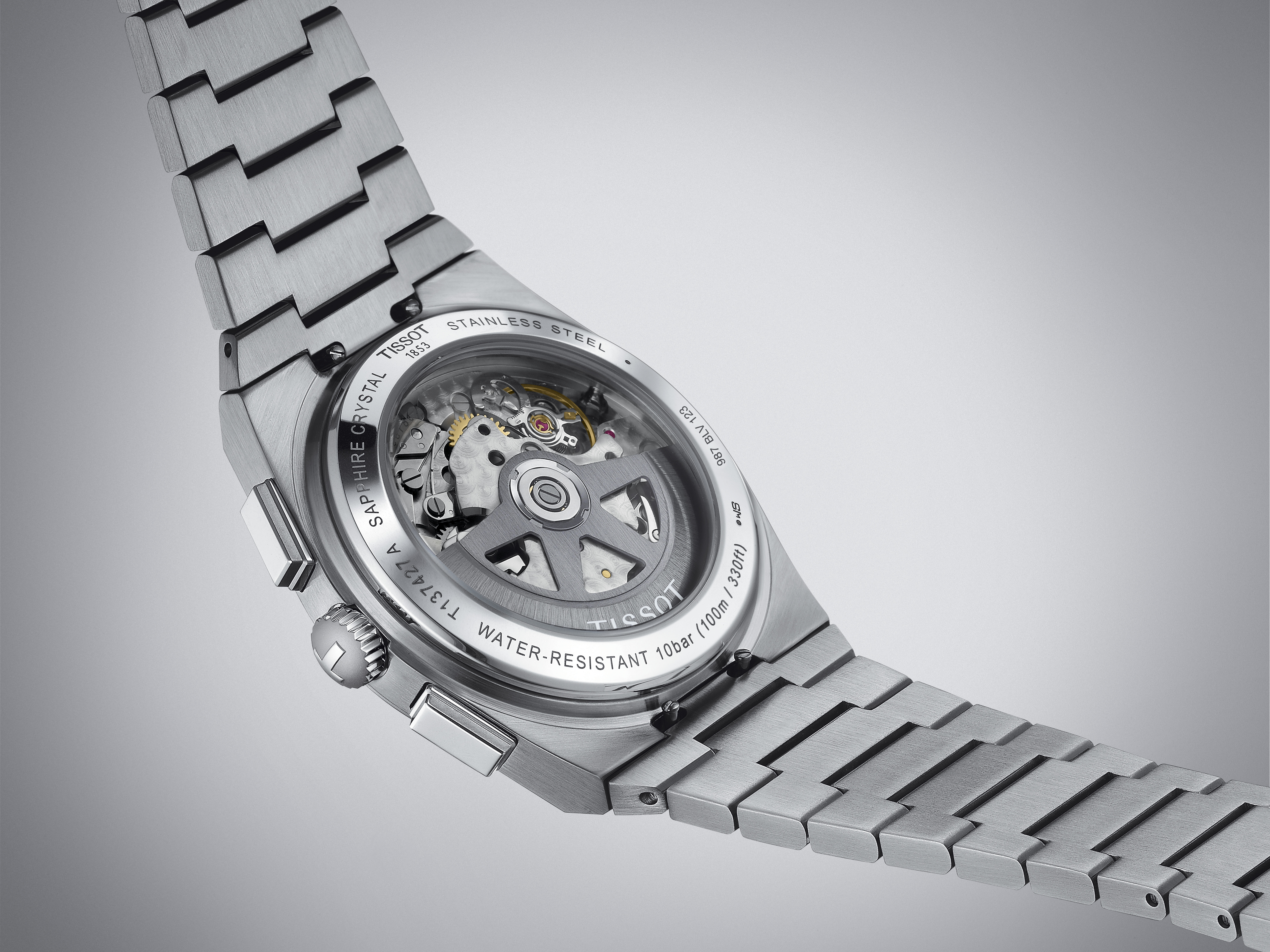 Orologio uOMO Tissot Prx Automatic Chronograph con Quadrante Bianco 42 mm