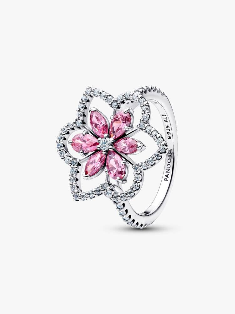 Anello Cocktail Pandora Herbarium Fiore Rosa