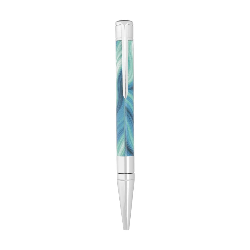 Penna a Sfera Dupont Initial Blu Finitura Cromata