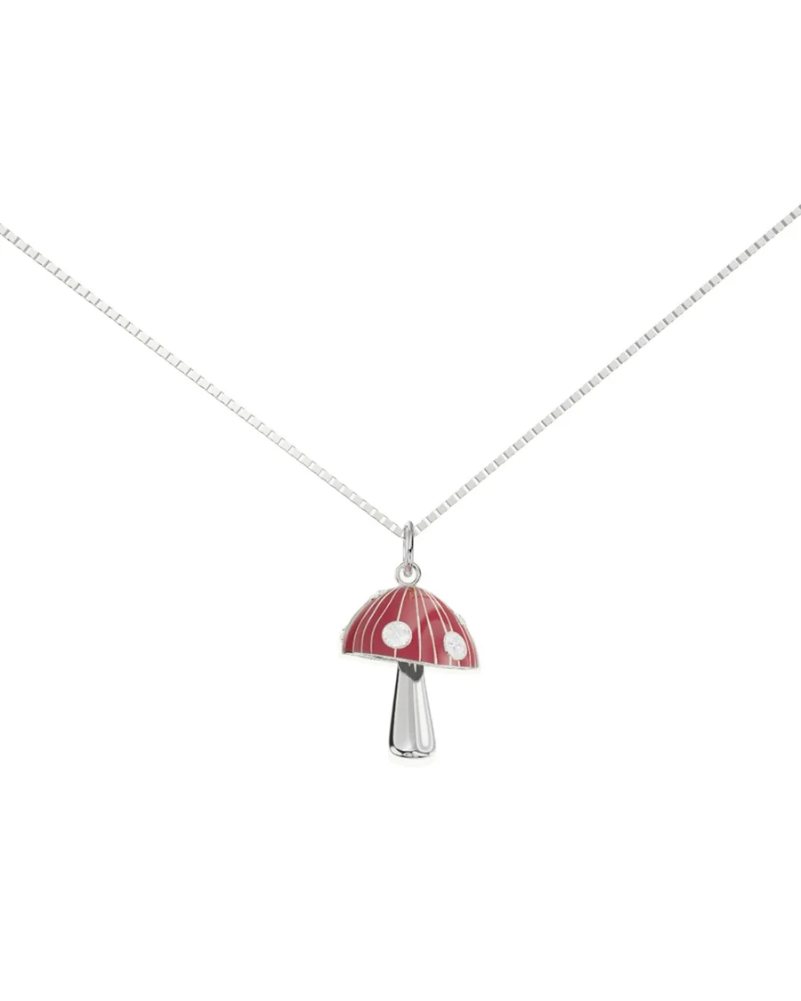 Collana Donna Amabile con Fungo Rosso Pendente 