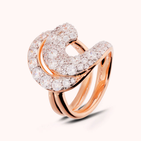 Anello Cocktail Donna Bronzallure con Pavé di Cubic Zirconia