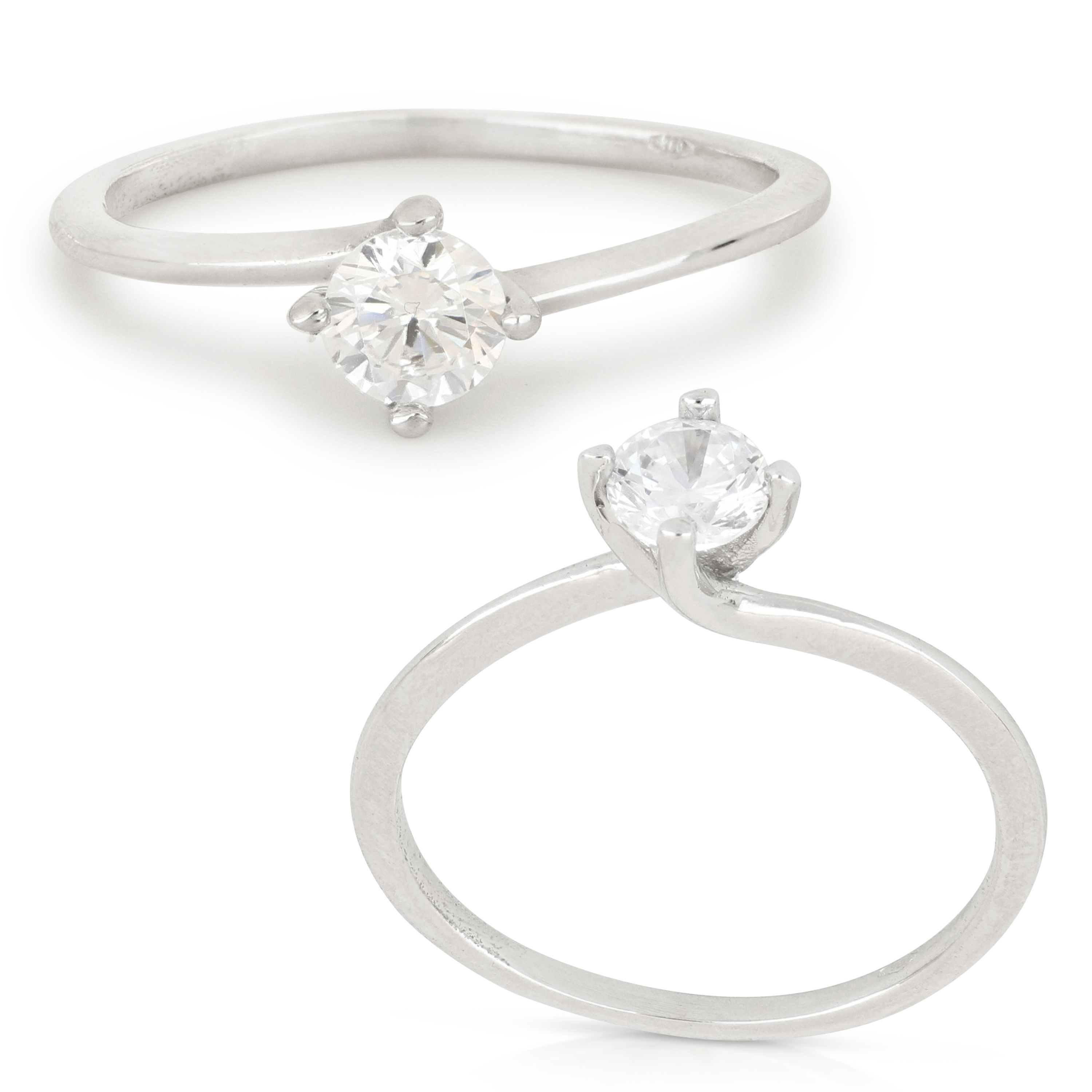 Anello Solitario Tondo Gioielli in oro 18kt