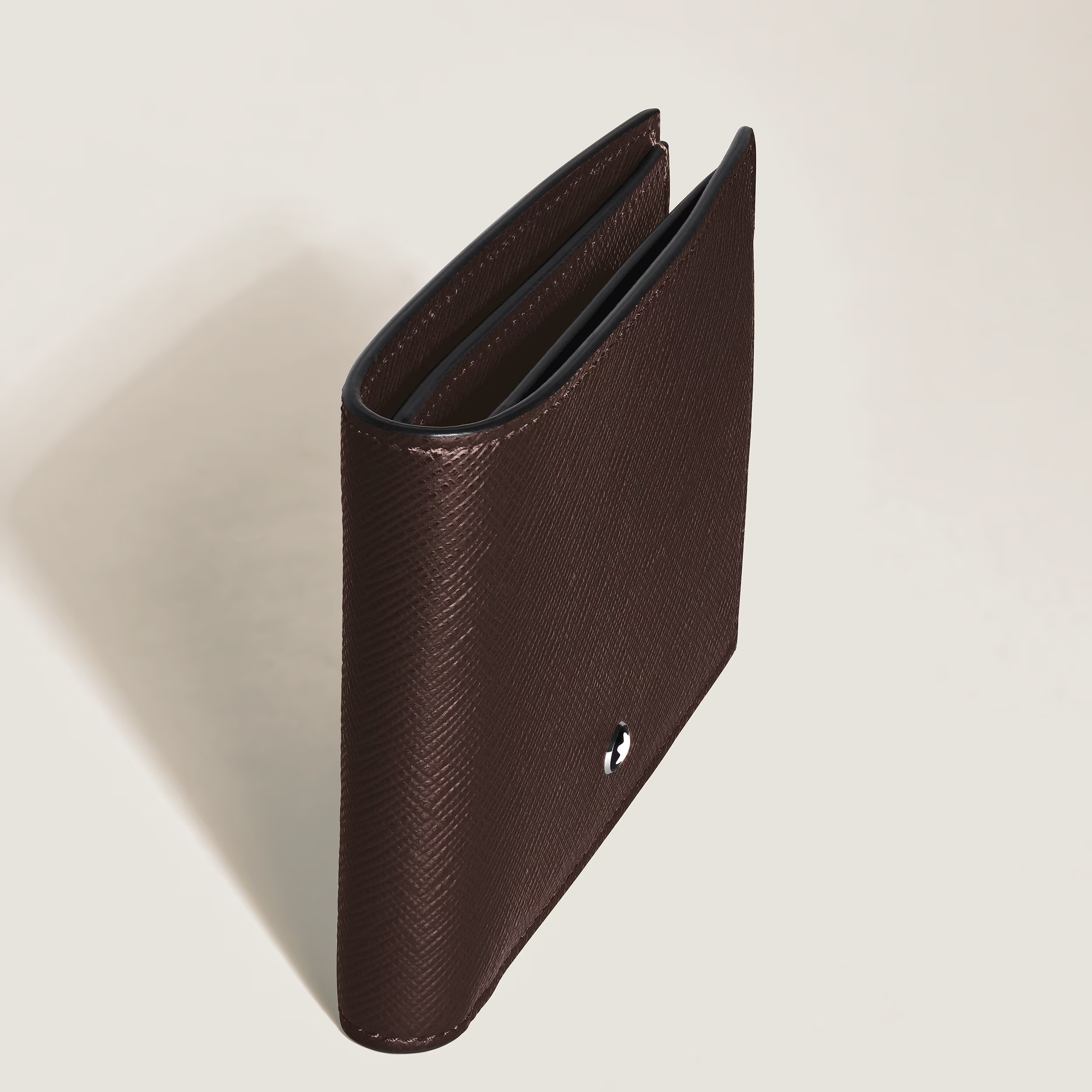Portafoglio Montblanc 8 Tasche in Pelle Sartorial Ebano