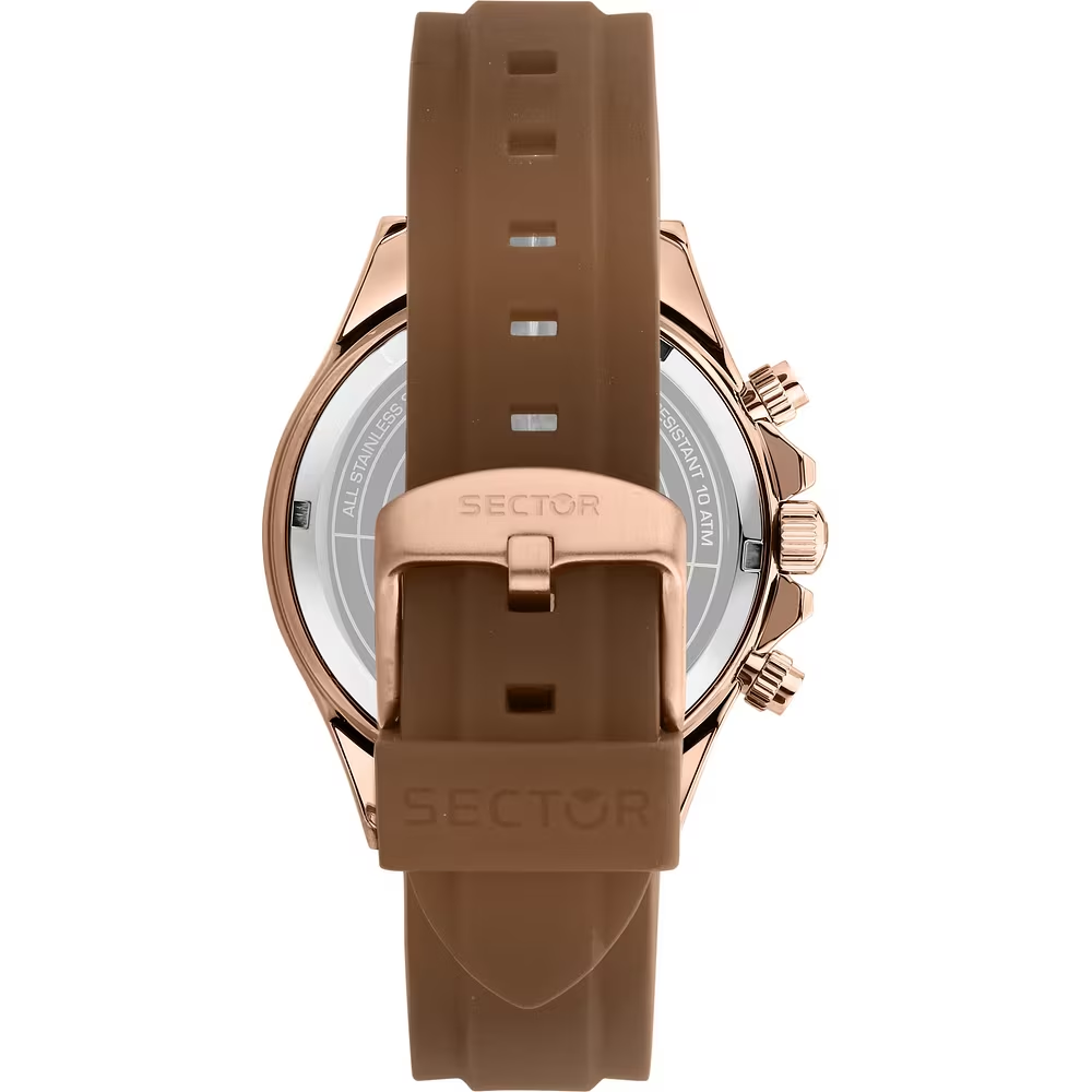 Orologio Uomo Sector 230 Cronografo al Quarzo con Quadrante Marrone 43 mm Cinturino in Plastica Marrone