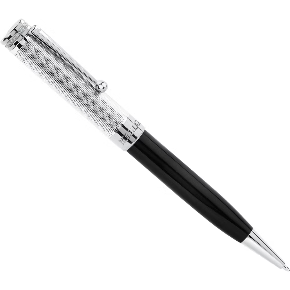 Penna a Sfera Morellato Lord Nera Placcatura Rodio