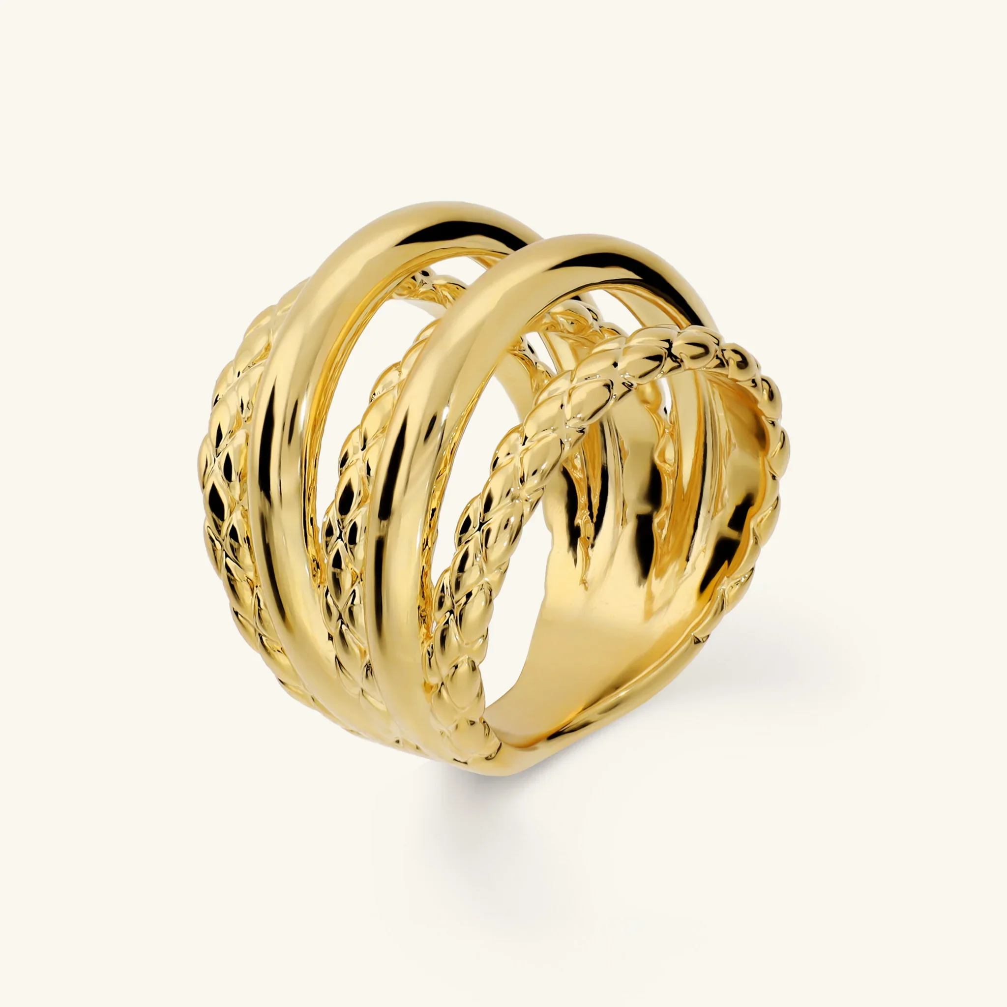 Anello Multifilo Donna Etrusca Martellato
