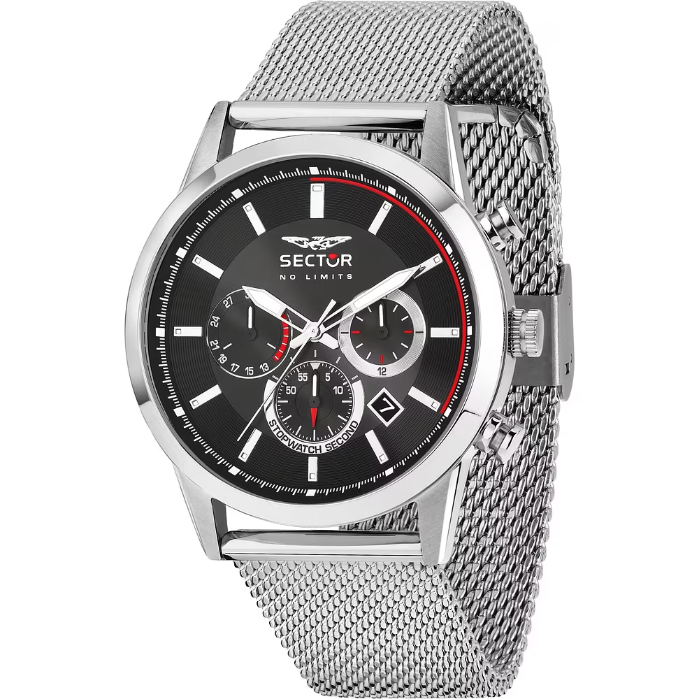 Orologio Uomo Sector 660 Cronografo al Quarzo con Quadrante Nero 42 mm