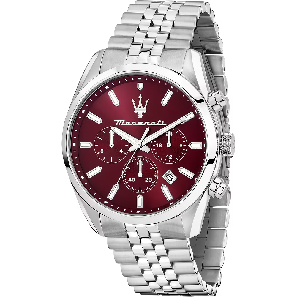 Orologio Uomo Maserati Attrazione al Quarzo con Quadrante Rosso 43 mm 