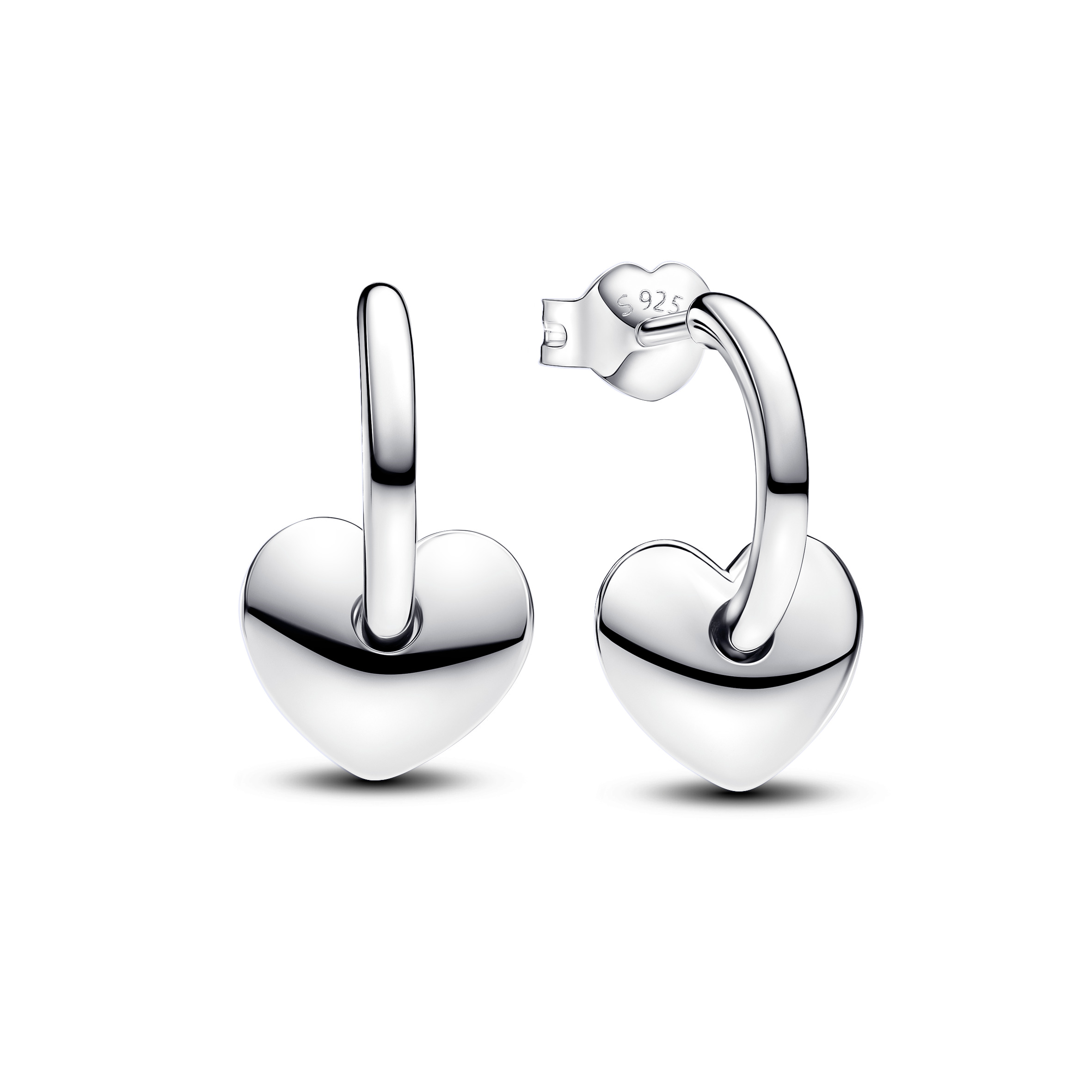 Orecchini pandora cerchi aperti con cuori - 293460c00