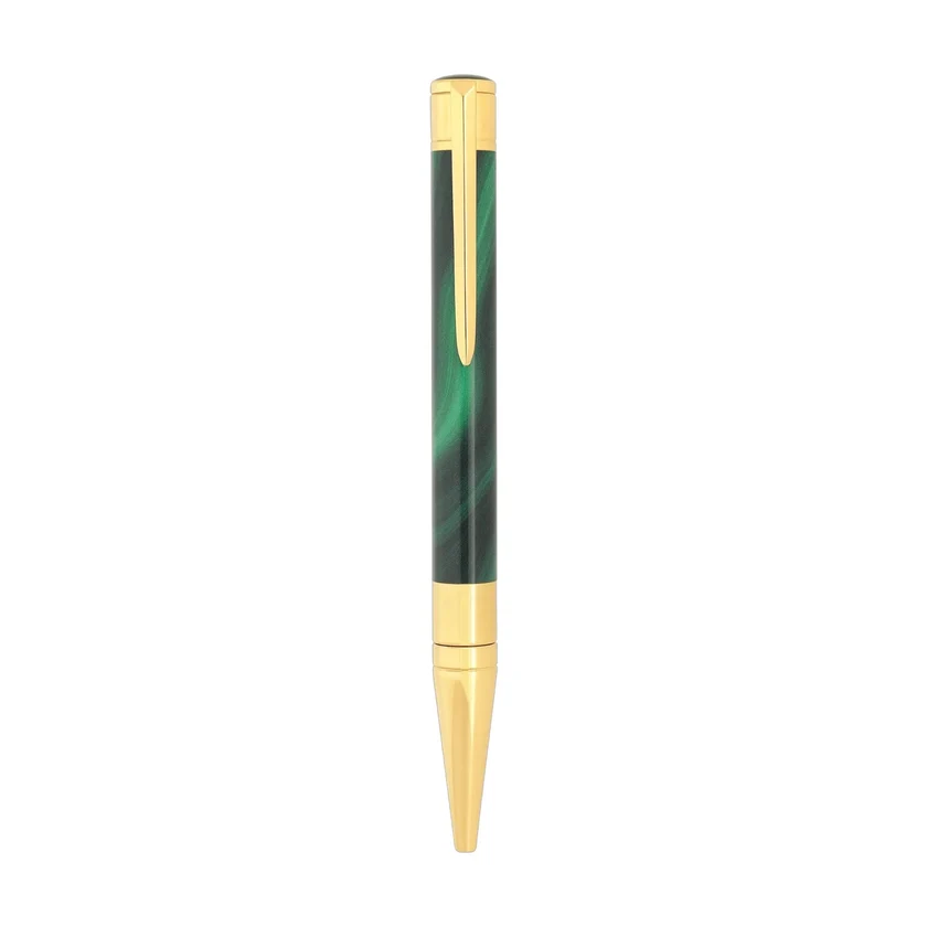 Penna a Sfera Dupont Initial Verde Finitura Oro