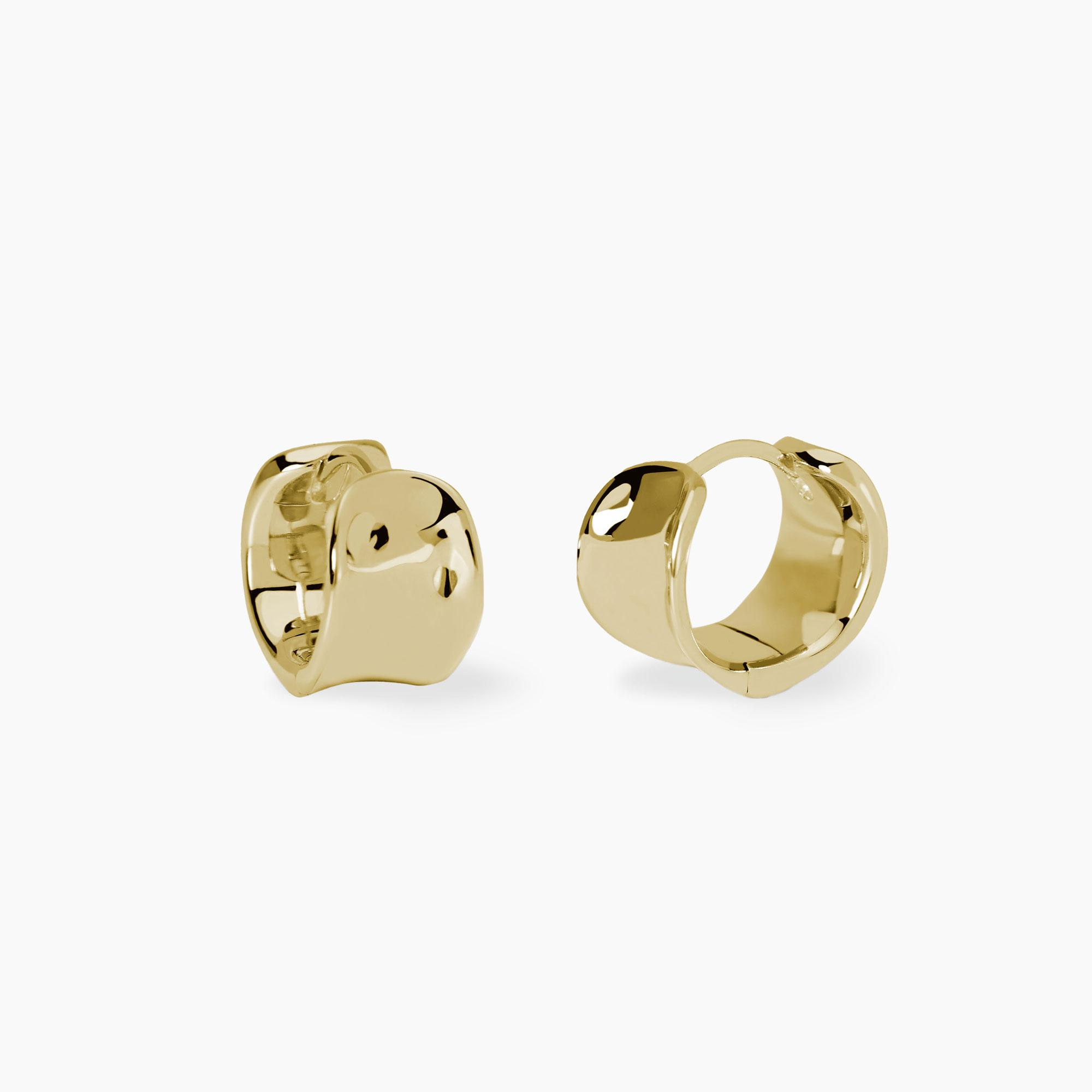 Orecchini Donna Mabina Amazing a Cerchio a Forma di Goccia Allungata in Argento Dorato 