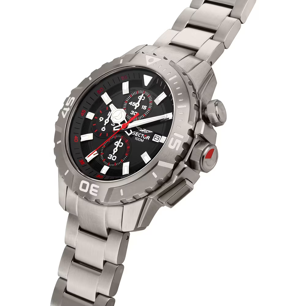 Orologio Uomo Sector Legend al Quarzo con Quadrante Nero 43 mm 