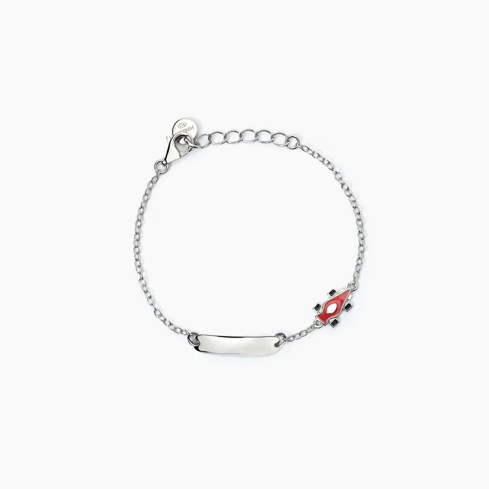 Bracciale Bimbo Personalizzabile Mabina in Argento con Macchinina