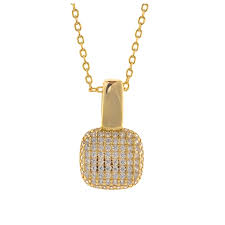 Collana Donna Salvatore Plata Astral in Argento Dorato con Pendente Cubic Zirconia 