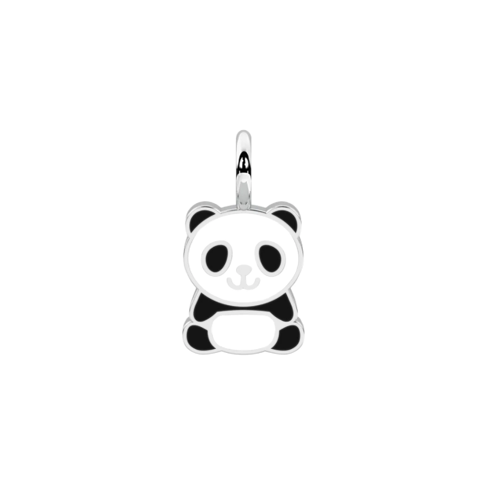 Ciondolo Donna Kidult Animal Planet Panda Smaltato Bianco e Nero 