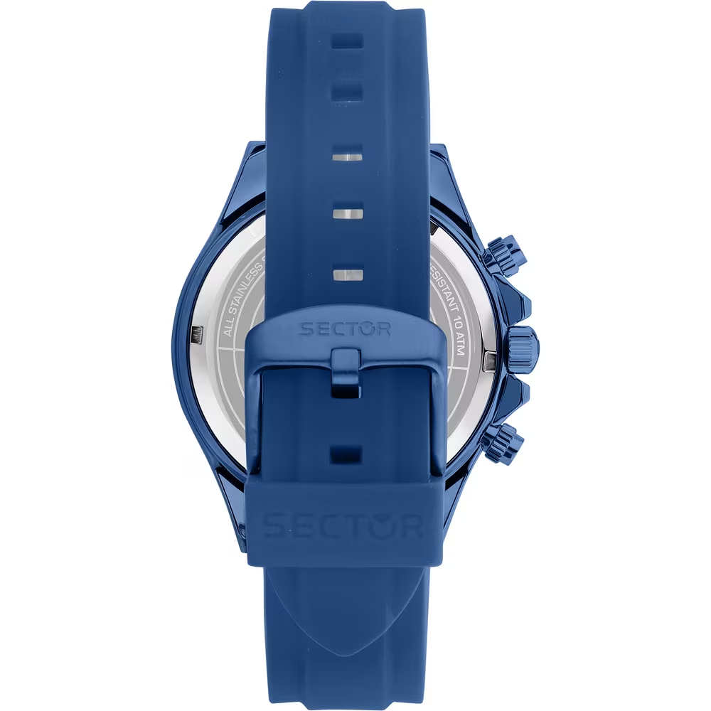 Orologio Uomo Sector 230 Cronografo al Quarzo con Quadrante Blu 43 mm Cinturino in Plastica Blu