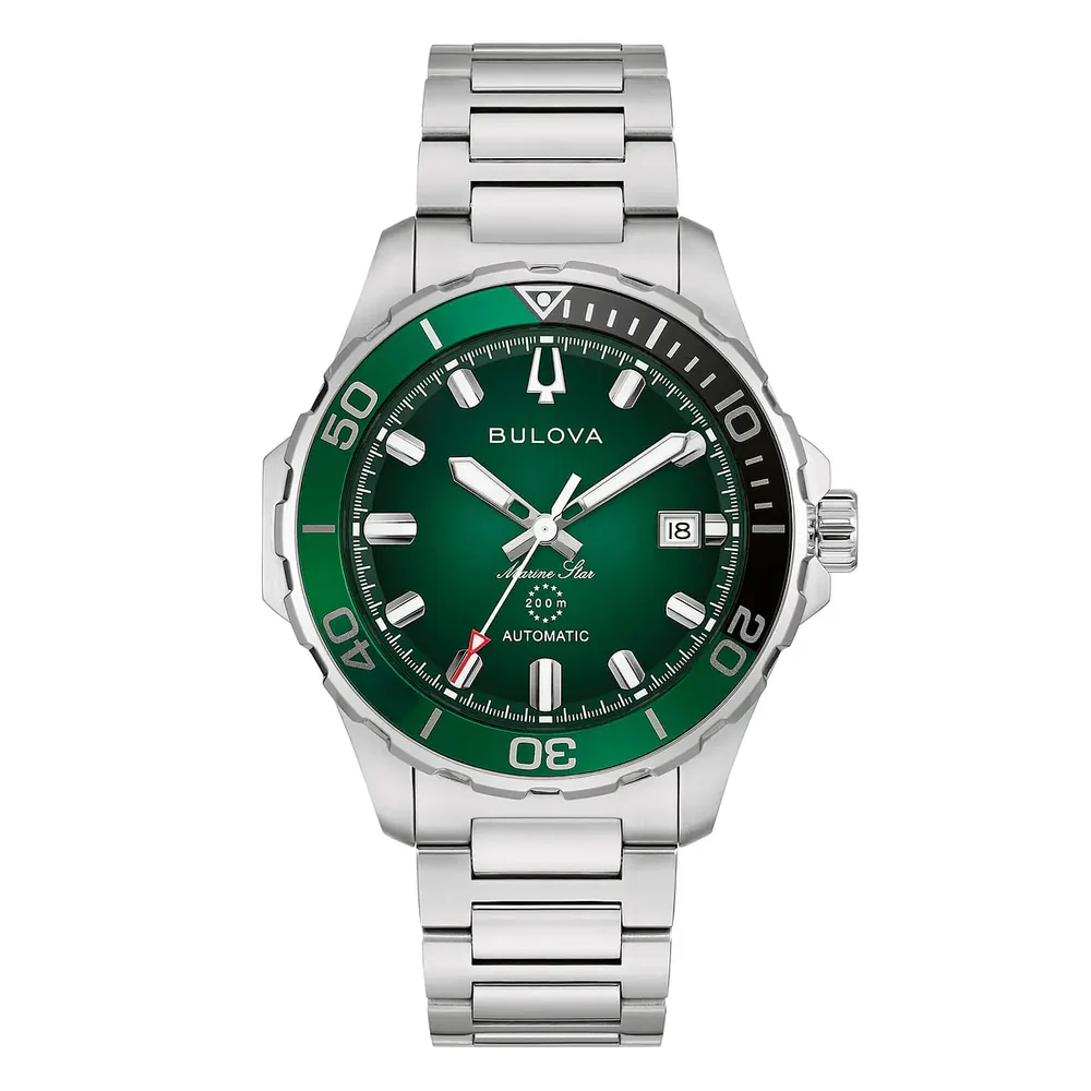 Orologio Uomo Bulova Marine Star Automatico con Quadrante Verde 41 mm 
