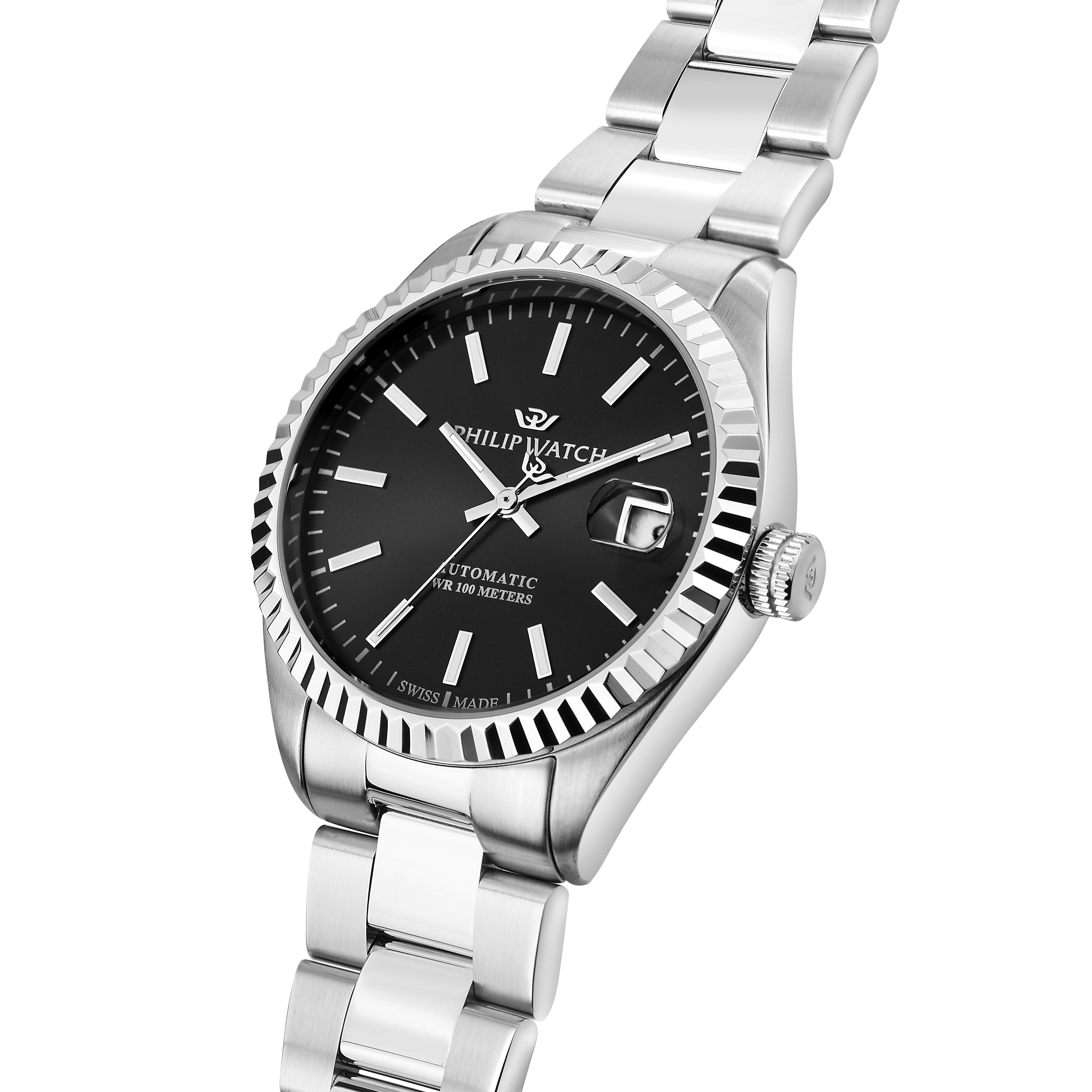 Orologio Uomo Philip Watch Caribe Automatico con Quadrante Nero 39 mm
