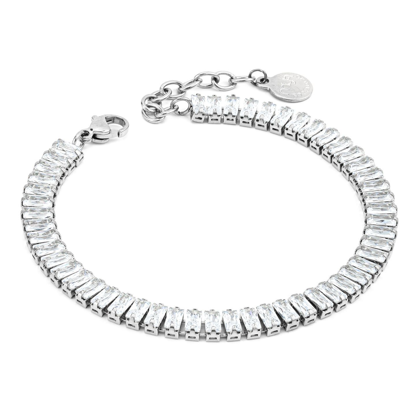 Bracciale Donna Boccadamo Tennis con Cristalli Baguette Bianchi