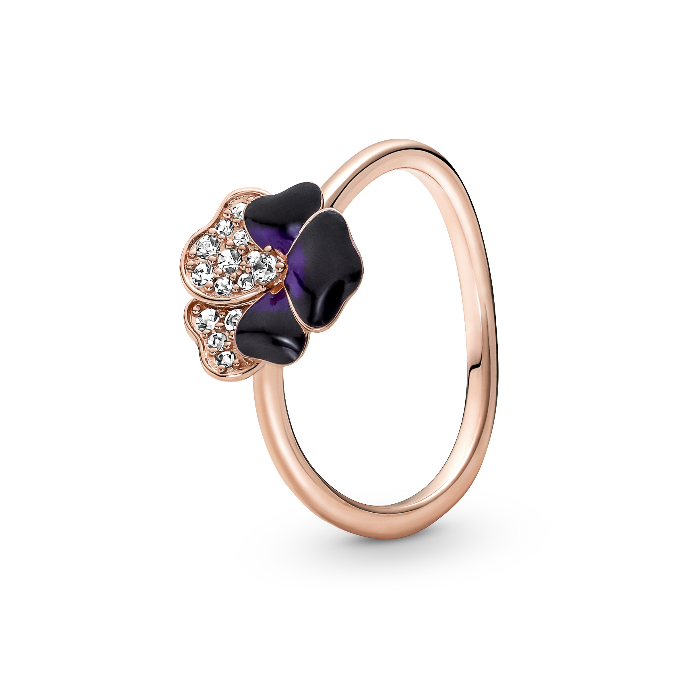 Anello Pandora Viola del Pensiero Luminosa