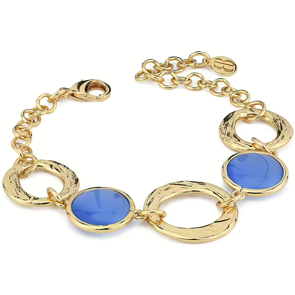 Bracciale Donna Boccadamo Crisette in Bronzo con Pietra Dura Azzurra 